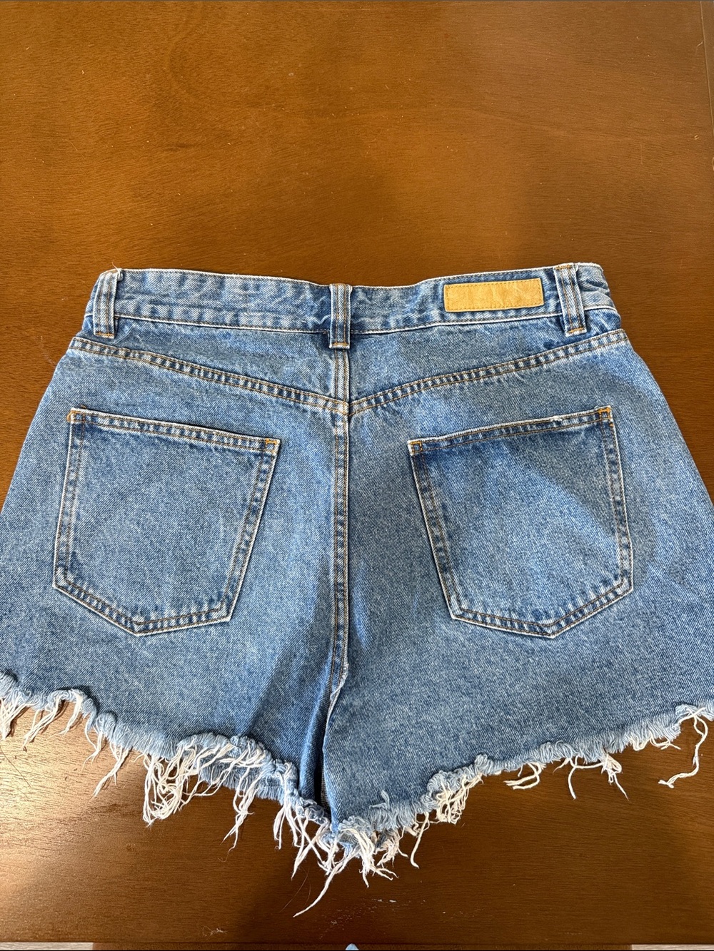 Cotton On Light Blue High-Rise Distressed Denim Shorts - Picture 3 of 3